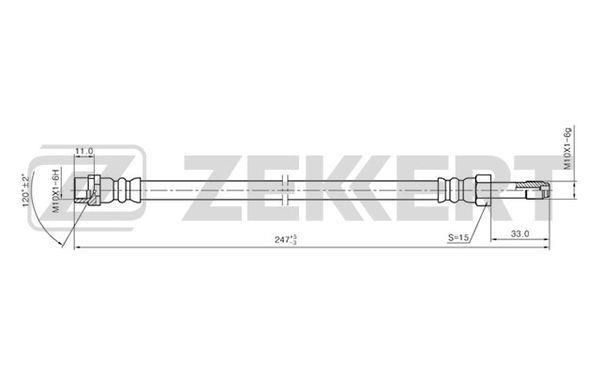 Zekkert BS-9340 Przewód hamulcowy elastyczny BS9340: Dobra cena w Polsce na 2407.PL - Kup Teraz!