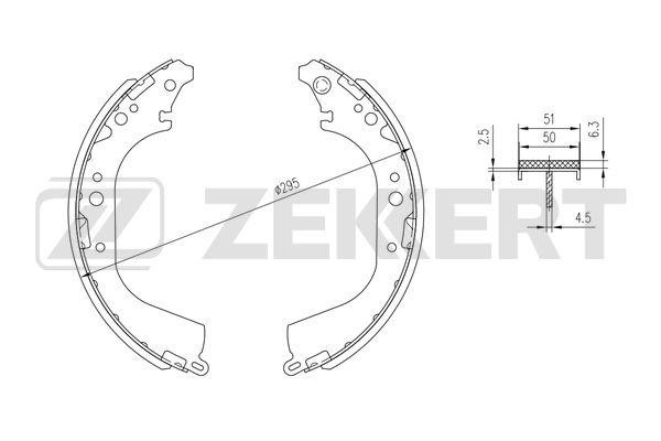 Zekkert BK-4372 Колодки тормозные барабанные, комплект BK4372: Отличная цена - Купить в Польше на 2407.PL!