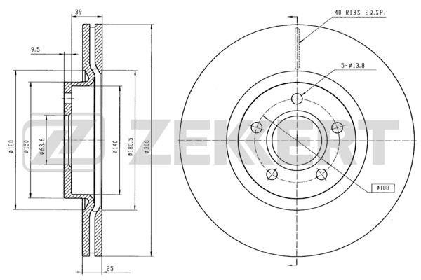 Zekkert BS-5006 Wentylowana przednia tarcza hamulcowa BS5006: Dobra cena w Polsce na 2407.PL - Kup Teraz!