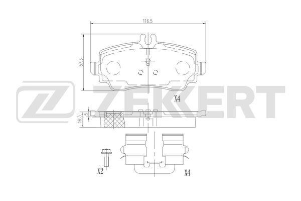 Zekkert BS-3034 Brake Pad Set, disc brake BS3034: Buy near me in Poland at 2407.PL - Good price!