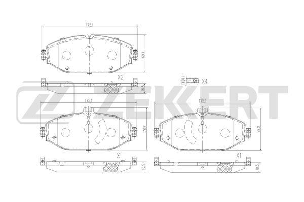 Zekkert BS-3057 Brake Pad Set, disc brake BS3057: Buy near me in Poland at 2407.PL - Good price!