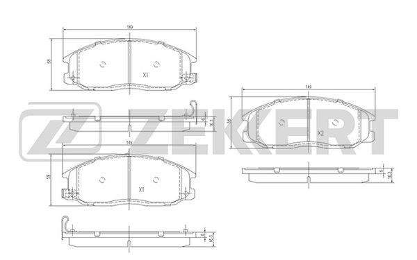 Zekkert BS-1804 Brake Pad Set, disc brake BS1804: Buy near me in Poland at 2407.PL - Good price!