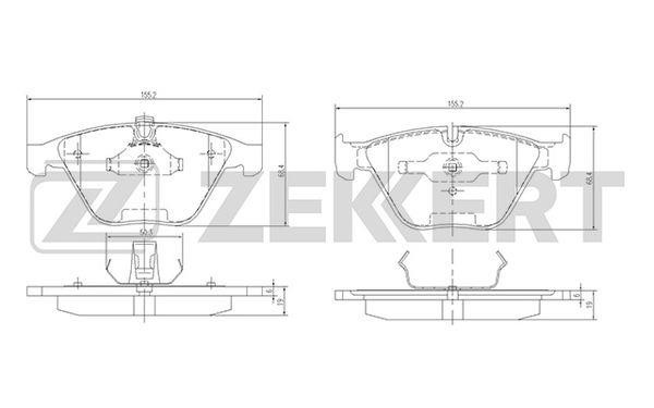 Zekkert BS-1163 Brake Pad Set, disc brake BS1163: Buy near me in Poland at 2407.PL - Good price!