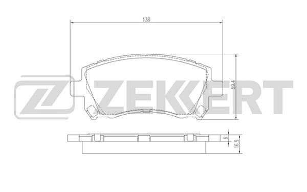 Zekkert BS-2580 Brake Pad Set, disc brake BS2580: Buy near me in Poland at 2407.PL - Good price!