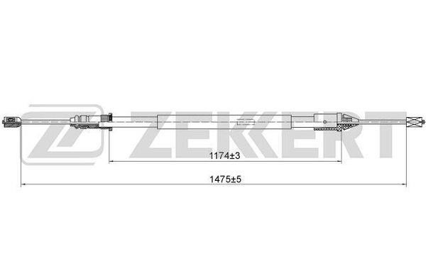 Zekkert BZ-1199 Трос, cтояночний гальмо BZ1199: Приваблива ціна - Купити у Польщі на 2407.PL!