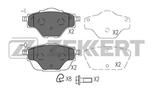 Zekkert BS-1404 Rear disc brake pads, set BS1404: Buy near me in Poland at 2407.PL - Good price!