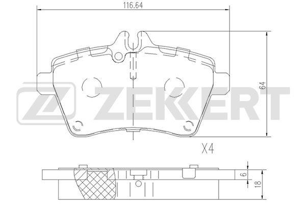 Zekkert BS-2469 Klocki hamulcowe przód, komplet BS2469: Dobra cena w Polsce na 2407.PL - Kup Teraz!