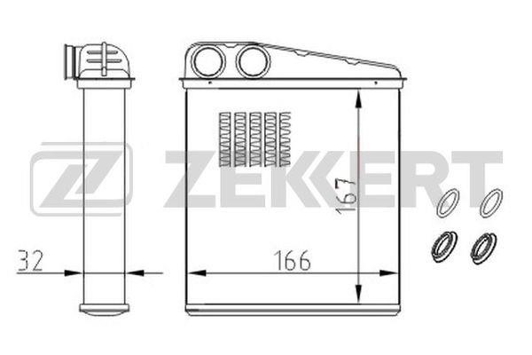 Zekkert MK-5121 Heat Exchanger, interior heating MK5121: Buy near me in Poland at 2407.PL - Good price!
