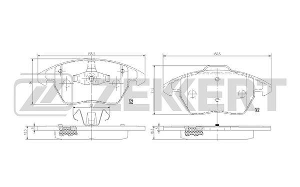 Zekkert BS-1375 Brake Pad Set, disc brake BS1375: Buy near me in Poland at 2407.PL - Good price!
