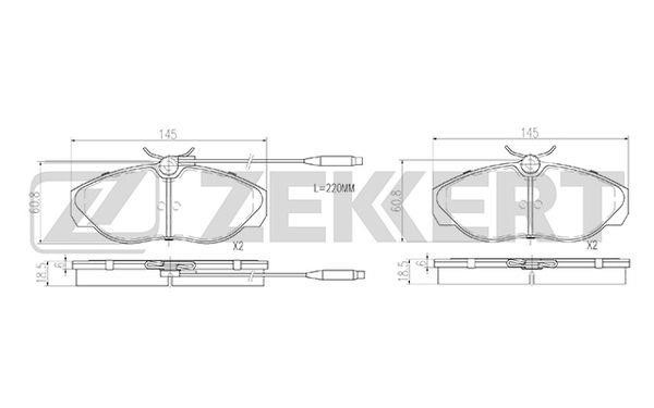 Zekkert BS-2869 Гальмівні колодки передні, комплект BS2869: Приваблива ціна - Купити у Польщі на 2407.PL!