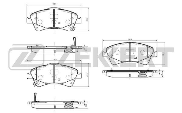 Zekkert BS-1263 Brake Pad Set, disc brake BS1263: Buy near me in Poland at 2407.PL - Good price!