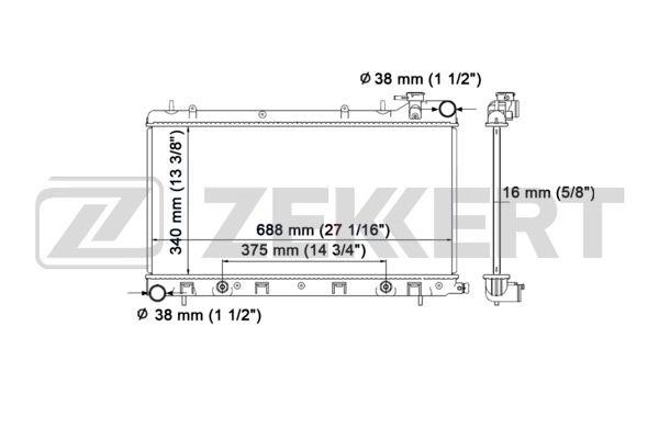 Zekkert MK1107 Radiator, engine cooling MK1107: Buy near me in Poland at 2407.PL - Good price!