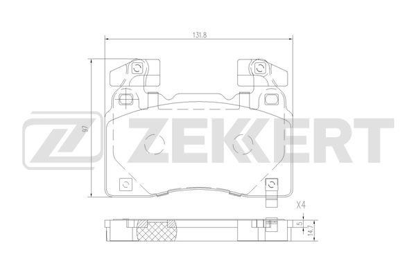 Zekkert BS-3050 Brake Pad Set, disc brake BS3050: Buy near me in Poland at 2407.PL - Good price!