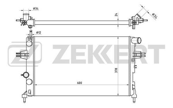 Zekkert MK-1114 Радиатор охлаждения двигателя MK1114: Отличная цена - Купить в Польше на 2407.PL!