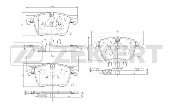Zekkert BS-1694 Front disc brake pads, set BS1694: Buy near me at 2407.PL in Poland at an Affordable price!