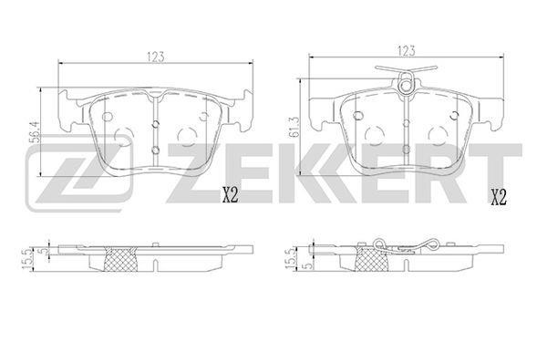 Zekkert BS-2952 Тормозные колодки дисковые задние, комплект BS2952: Отличная цена - Купить в Польше на 2407.PL!