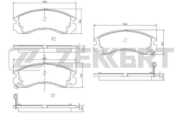 Zekkert BS-1448 Brake Pad Set, disc brake BS1448: Buy near me in Poland at 2407.PL - Good price!