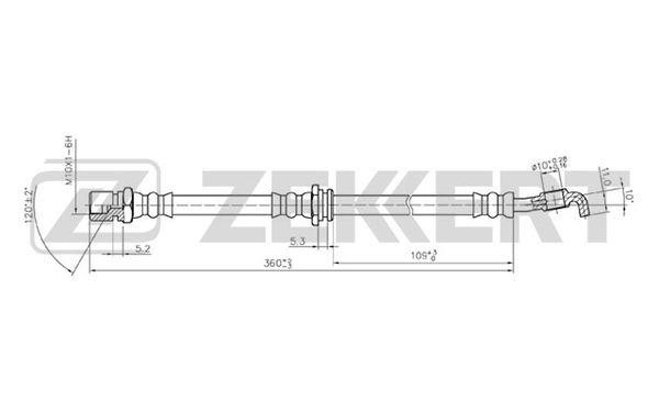 Zekkert BS-9254 Brake Hose BS9254: Buy near me in Poland at 2407.PL - Good price!