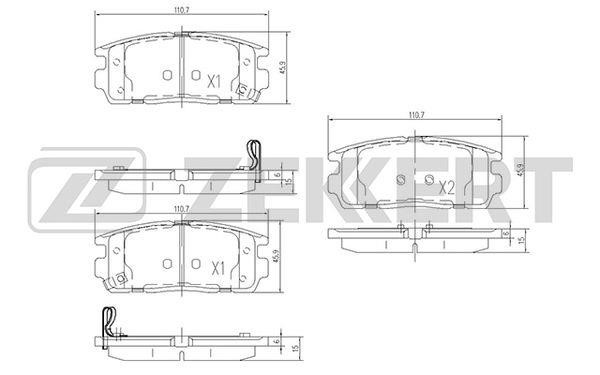 Zekkert BS-1299 Brake Pad Set, disc brake BS1299: Buy near me in Poland at 2407.PL - Good price!