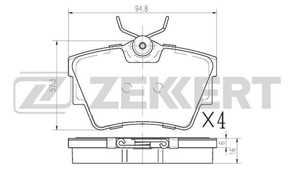 Zekkert BS-1162 Brake Pad Set, disc brake BS1162: Buy near me in Poland at 2407.PL - Good price!