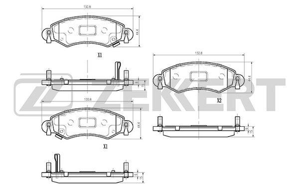 Zekkert BS-1239 Brake Pad Set, disc brake BS1239: Buy near me in Poland at 2407.PL - Good price!