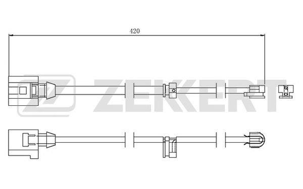 Zekkert BS-8045 Датчик зносу гальмівних колодок BS8045: Приваблива ціна - Купити у Польщі на 2407.PL!