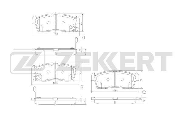 Zekkert BS-3054 Brake Pad Set, disc brake BS3054: Buy near me in Poland at 2407.PL - Good price!