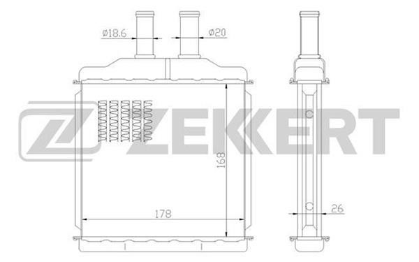 Zekkert MK-5045 Heat exchanger, interior heating MK5045: Buy near me in Poland at 2407.PL - Good price!