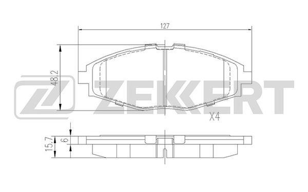 Zekkert BS-1285 Brake Pad Set, disc brake BS1285: Buy near me in Poland at 2407.PL - Good price!