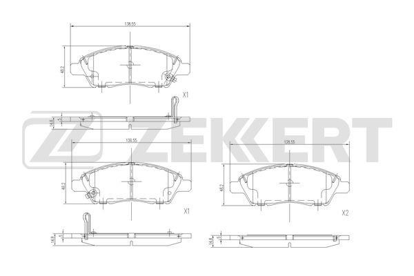 Zekkert BS-3037 Brake Pad Set, disc brake BS3037: Buy near me in Poland at 2407.PL - Good price!