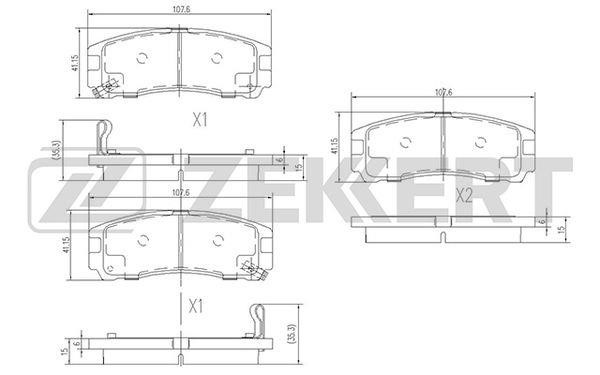 Zekkert BS-1347 Brake Pad Set, disc brake BS1347: Buy near me in Poland at 2407.PL - Good price!