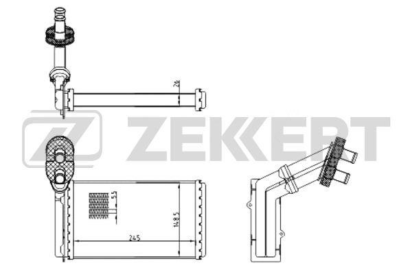 Zekkert MK5032 Радиатор отопителя салона MK5032: Отличная цена - Купить в Польше на 2407.PL!