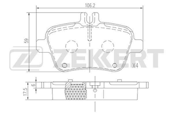 Zekkert BS-2949 Тормозные колодки дисковые задние, комплект BS2949: Отличная цена - Купить в Польше на 2407.PL!