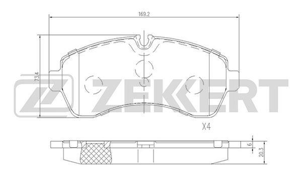 Zekkert BS-2184 Brake Pad Set, disc brake BS2184: Buy near me in Poland at 2407.PL - Good price!