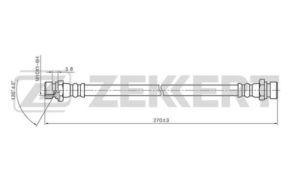 Zekkert BS-9342 Тормозной шланг BS9342: Отличная цена - Купить в Польше на 2407.PL!