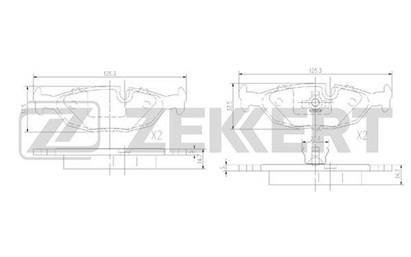 Zekkert BS-1385 Front disc brake pads, set BS1385: Buy near me in Poland at 2407.PL - Good price!