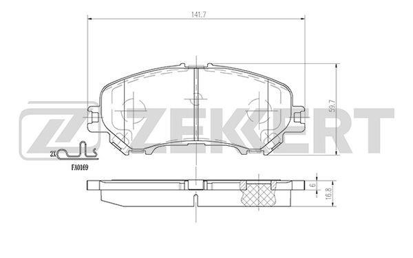 Zekkert BS-2973 Brake Pad Set, disc brake BS2973: Buy near me in Poland at 2407.PL - Good price!