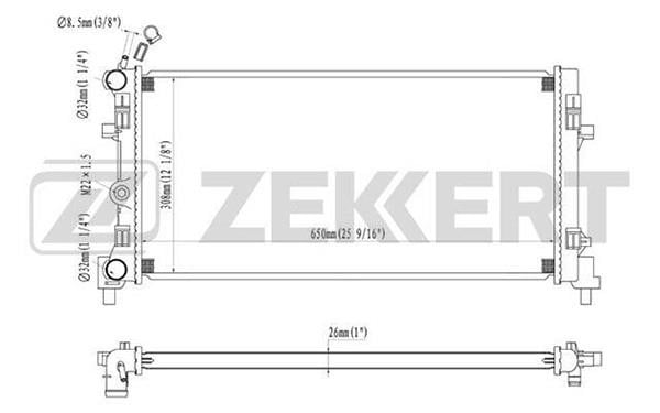 Zekkert MK1009 Радіатор охолодження двигуна MK1009: Купити у Польщі - Добра ціна на 2407.PL!
