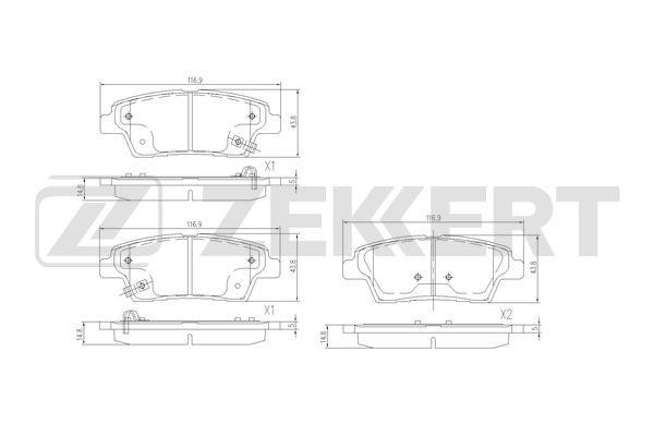 Zekkert BS-3049 Brake Pad Set, disc brake BS3049: Buy near me in Poland at 2407.PL - Good price!