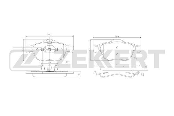 Zekkert BS-3044 Тормозные колодки дисковые, комплект BS3044: Отличная цена - Купить в Польше на 2407.PL!