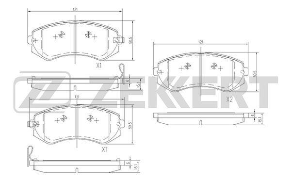 Zekkert BS-1218 Brake Pad Set, disc brake BS1218: Buy near me in Poland at 2407.PL - Good price!