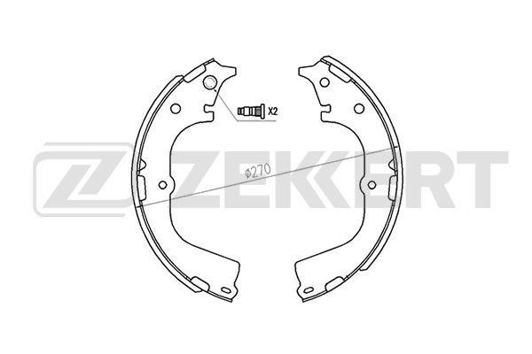 Zekkert BK-4121 Brake shoe set BK4121: Buy near me in Poland at 2407.PL - Good price!