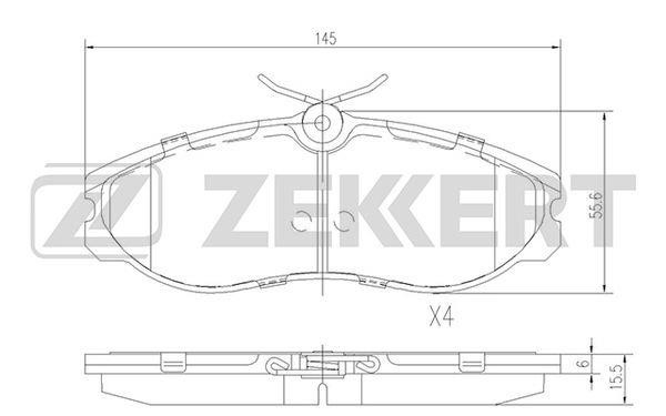 Zekkert BS-1112 Brake Pad Set, disc brake BS1112: Buy near me in Poland at 2407.PL - Good price!