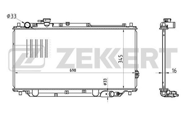 Zekkert MK-1330 Радіатор, система охолодження двигуна MK1330: Приваблива ціна - Купити у Польщі на 2407.PL!