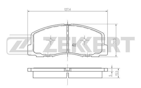 Zekkert BS-2534 Brake Pad Set, disc brake BS2534: Buy near me in Poland at 2407.PL - Good price!