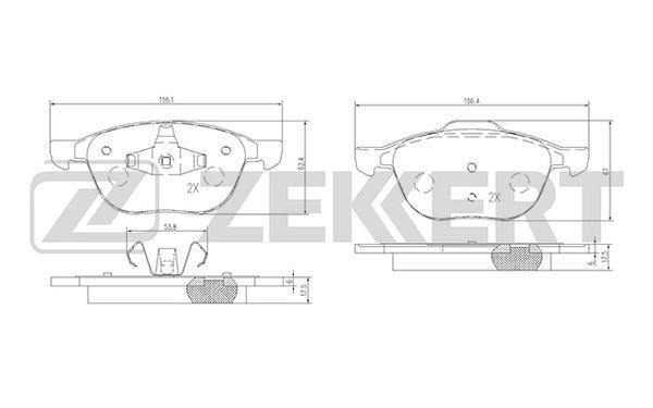 Zekkert BS-1599 Brake Pad Set, disc brake BS1599: Buy near me in Poland at 2407.PL - Good price!