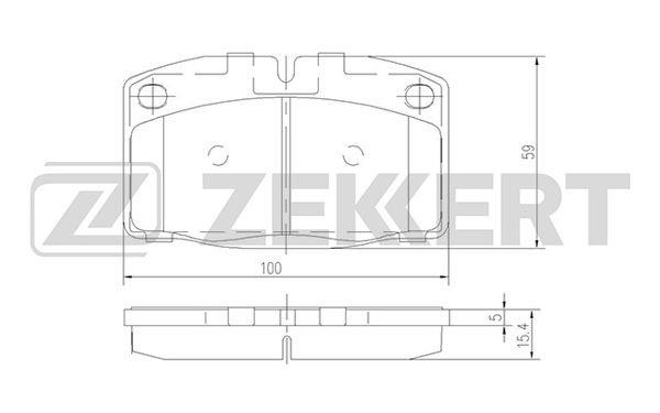 Zekkert BS-2345 Brake Pad Set, disc brake BS2345: Buy near me in Poland at 2407.PL - Good price!