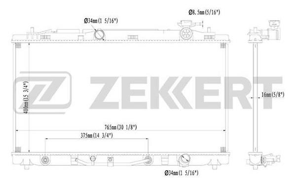 Zekkert MK-1130 Radiator, engine cooling MK1130: Buy near me at 2407.PL in Poland at an Affordable price!