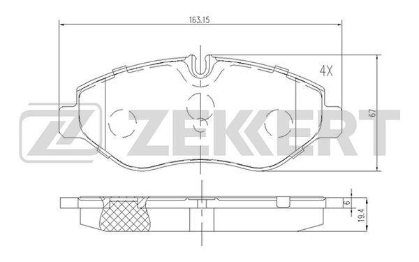 Zekkert BS-2823 Brake Pad Set, disc brake BS2823: Buy near me in Poland at 2407.PL - Good price!