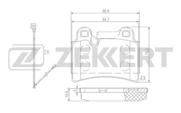 Zekkert BS-2451 Гальмівні колодки задні, комплект BS2451: Приваблива ціна - Купити у Польщі на 2407.PL!